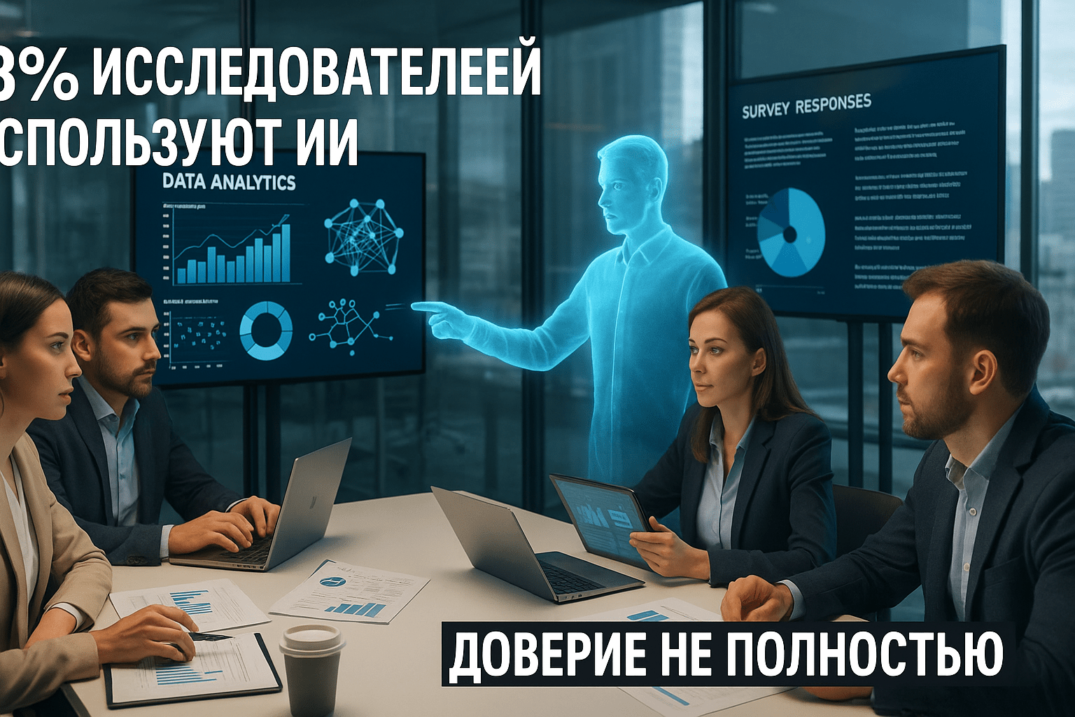 Исследователи рынка выбрали ИИ: как 98% профессионалов теперь работают с искусственным интеллектом (и почему они не совсем им доверяют)