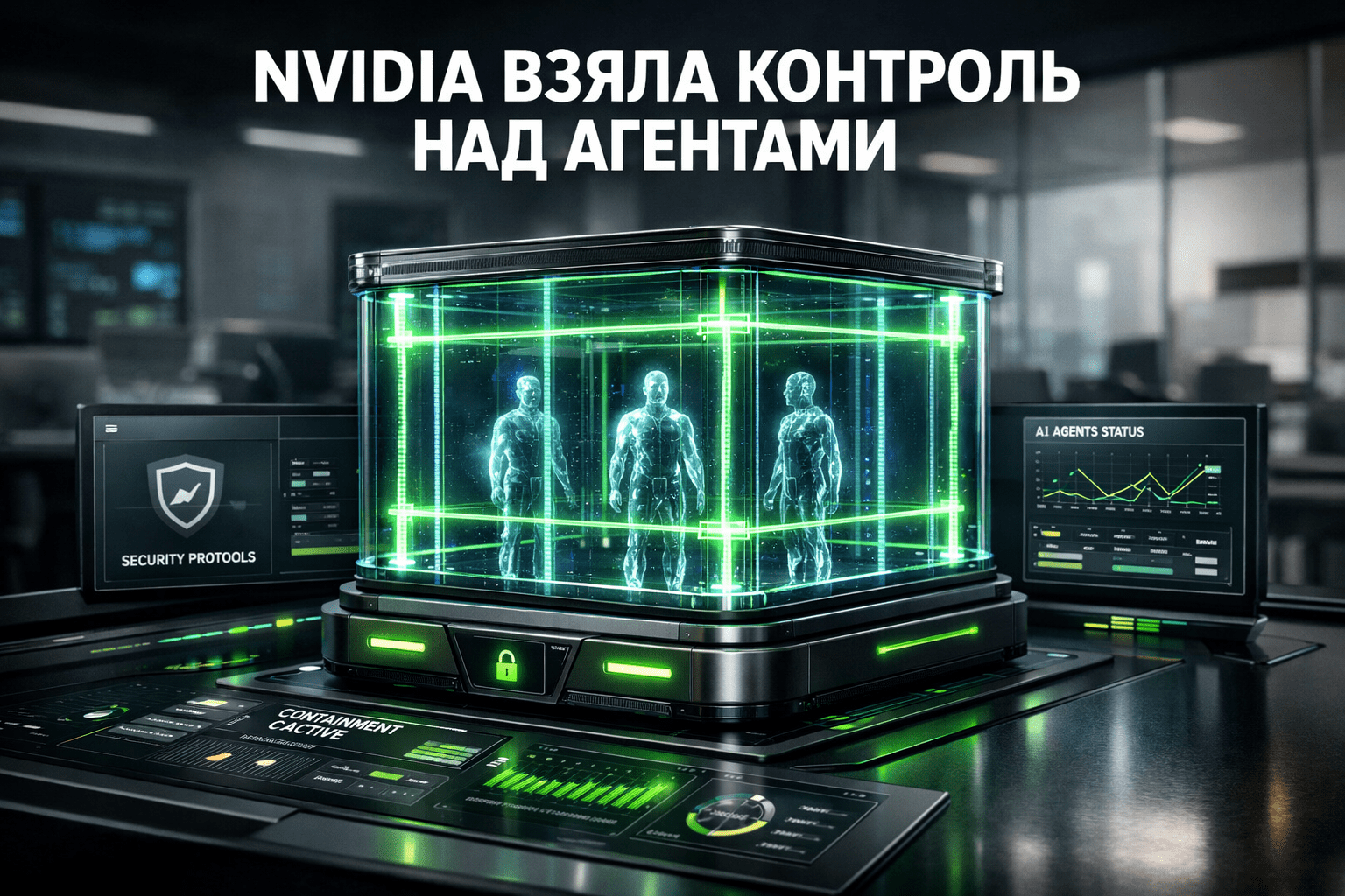 Nvidia взяла контроль над агентами - обложка про платформу NemoClaw для безопасного развёртывания автономных AI-агентов с изолированной песочницей и security контролями