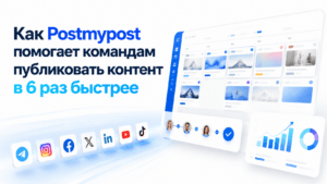 Обложка статьи ProAI: Как Postmypost помогает командам публиковать контент в 6 раз быстрее